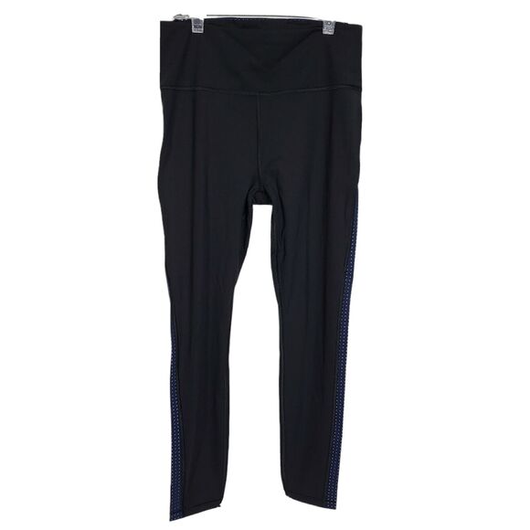 Athleta Womens Tights Small Ultimate Stash Pocket Colorblock Laser Cut 7/8 Blue - Picture 1 of 12